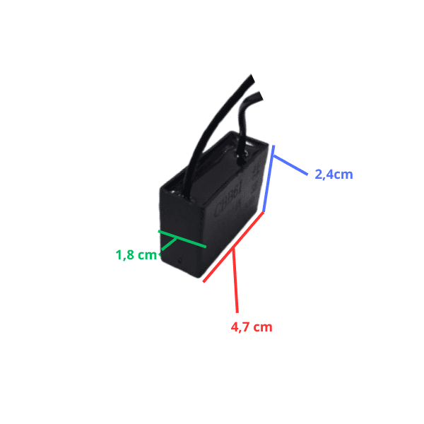 CAPACITOR 001,5UF 2FIOS QD 250VAC - CBB61 010755 - P/VENTILADOR DE TETO - foto 1 de 2