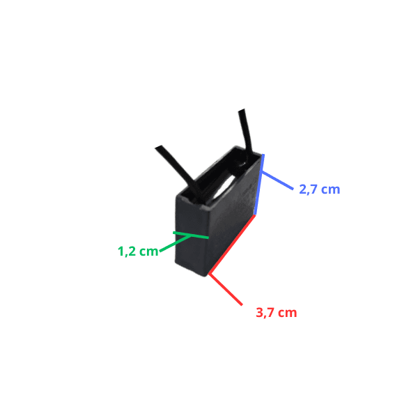 CAPACITOR 001,5UF 2FIOS QD 500VAC - P/CLIMATIZADOR VENTISOL CLM20 / CLM-20 220VOLTS - foto 1 de 2