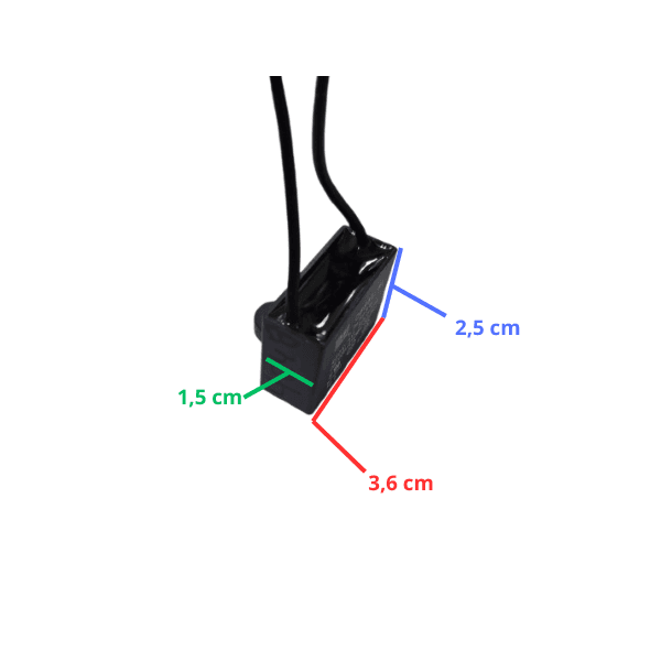 CAPACITOR 001,7UF 2FIOS QD 405VAC - P/VENTILADOR DE TETO - ORIGINAL FANAWAY - foto 1 de 2