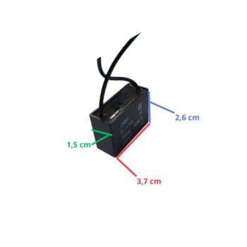 CAPACITOR 002,0UF 2FIOS QD 450VAC P/VENTILADOR DE TETO + SERVE P/VÁRIAS APLICAÇÕES - P/EXAUSTOR 300MM TRON BIV