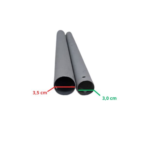 KIT COLUNAS PARA VENTILADOR DôMINA 50/60CM COR PRATA/ALUMíNIO - APENAS AS 2 COLUNAS ENCAIXAVEIS - SEM NENHUMA DEMAIS PEçA DE MONTAGEM - foto 1 de 2