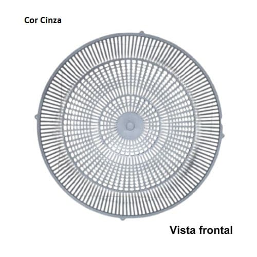 GRADE P/VENTILADOR 65CM CLIMATIZADOR JOAPE COPACABANA GUARUJÁ FORTALEZA - TRASEIRA EXTERNA INJETADA PLÁSTICA COR CINZA - foto 1 de 3