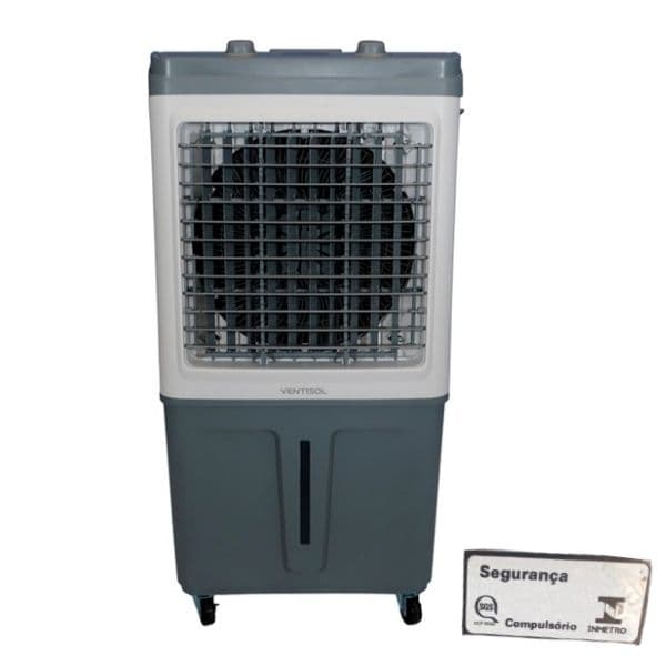 CLIMATIZADOR DE AR 060LT 110V150W VENTISOL VAZÃO-04500M3/H ATÉ-50M2 UMIDIFICADOR PORTÁTIL CLIN60PRO 3-VEL BCO/CZA - foto 1 de 3