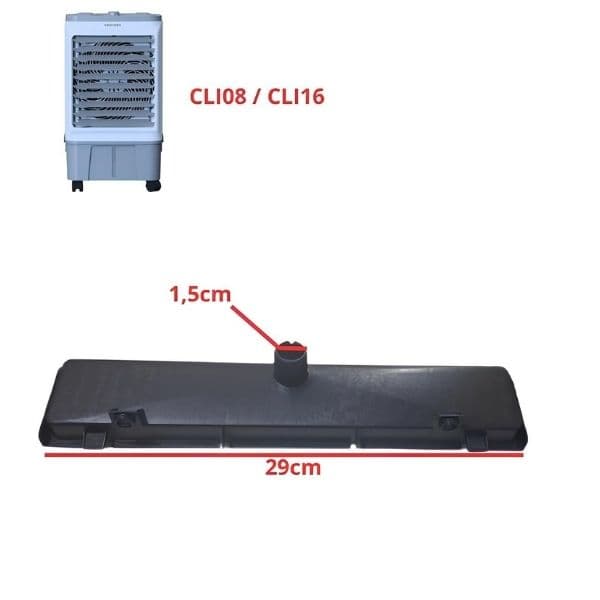 SUPORTE CALHA DA COLMEIA TRASEIRA CLIMATIZADOR VENTISOL CLIN08LT CLIN16LT -TRAVA INFERIOR DA COLMEIA TRASEIRA