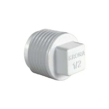 TAMPãO PLUG ROSCáVEL 3/4 PLáSTICO BRANCO P/REDE HIDRáULICA- *VENDIDO P/UNIDADE