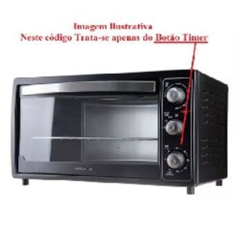 BOTÃO KNOB FUNÇÃO TIMER FORNO FE50-01/02 110V/220V VENTISOL AGRATTO - *VENDIDO P/UNIDADE