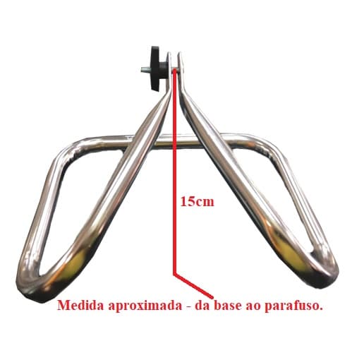 SUPORTE BASE DO VENTILADOR DE MESA LOREN SID 30CM COR CROMADO C/SAPATAS DE BORRACHA C/KIT BORBOLETA - foto 1 de 3