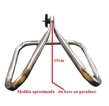 SUPORTE BASE DO VENTILADOR DE MESA LOREN SID 30CM COR CROMADO C/SAPATAS DE BORRACHA C/KIT BORBOLETA