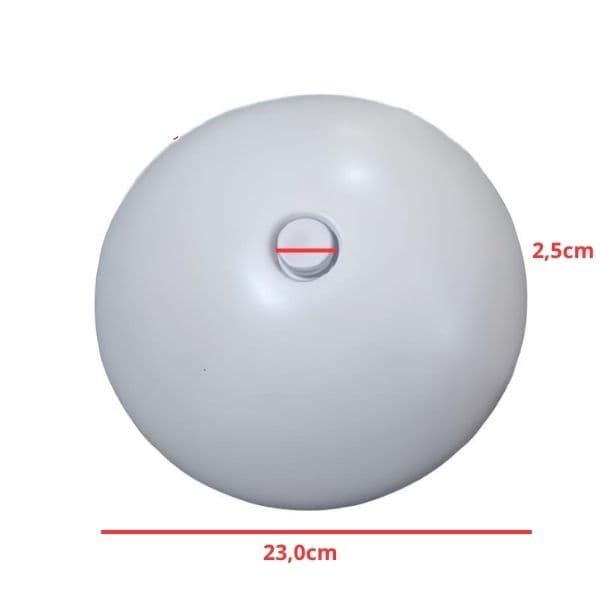 PLAFON DE ACABAMENTO P/VENTILADOR DE TETO BRANCO - SEM LUZ - LUMINÁRIA CEGA P/ÁREA GOURMET - VOLARE FLY OFFICE 1148 METAL - foto 1 de 3