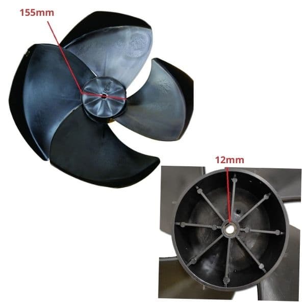 HELICE P/CLIMATIZADOR VENTISOL CLI125LT 4P F12,0MM G/AH GIRO ANTI HORARIO CLIN125PRO - DIAM.565MM/56,5CM - foto 1 de 2