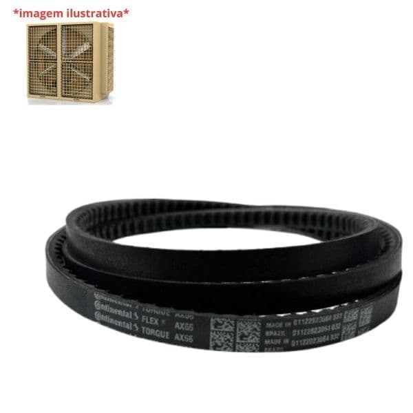 CORREIA DO MOTOR P/CLIMATIZADOR ROTOPLAST ROTO180 ANTIGO / ROTO-180 / ROTO 180 - CORREIA DENTADA EM V BX-66 / AX66 - foto 1 de 1