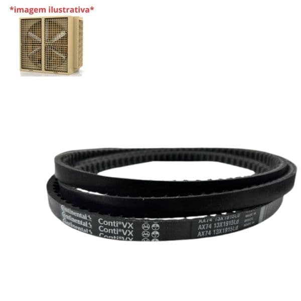 CORREIA DO MOTOR P/CLIMATIZADOR ROTOPLAST ROTO180 ATUAL / ROTO-180 / ROTO 180 - CORREIA DENTADA EM V BX-74 AX74 13X1915LD - foto 1 de 1