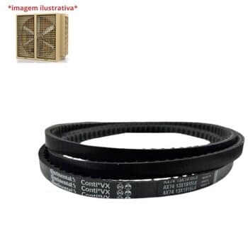 CORREIA DO MOTOR P/CLIMATIZADOR ROTOPLAST ROTO180 ATUAL / ROTO-180 / ROTO 180 - CORREIA DENTADA EM V BX-74 AX74 13X1915LD