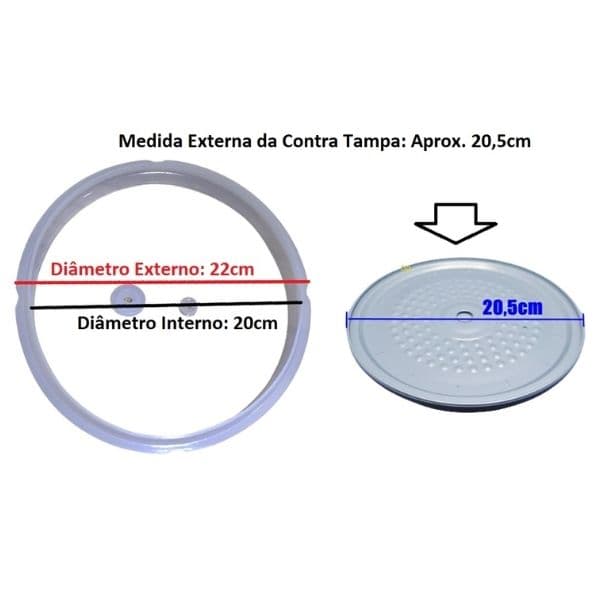 BORRACHA DE VEDACAO DA TAMPA PANELA DE PRESSAO VENTISOL AGRATTO ELETRICA ELETRONICA PE-01 PE-02 PED-01 PED-02 - 1TRAVAR+1VEDAR+1TRAVA DE SEGURANCA) - foto 1 de 3