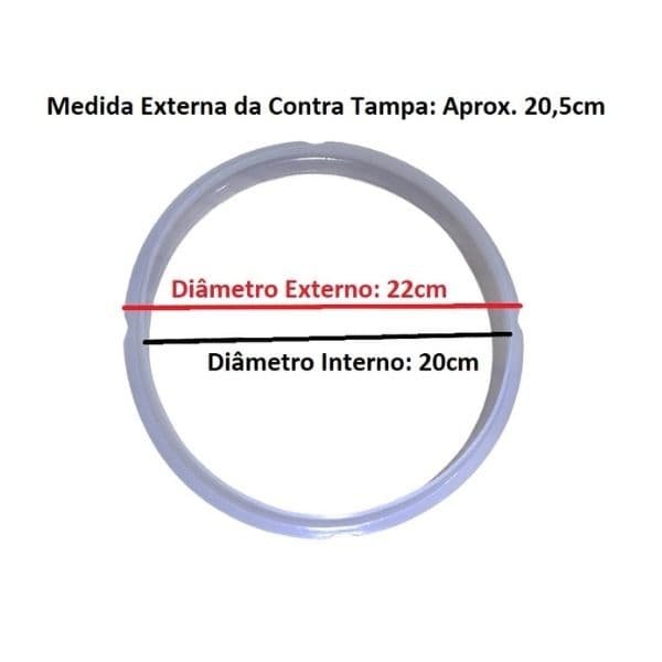 ANEL BORRACHA DE VEDAÇÃO DA TAMPA PANELA DE PRESSÃO ELÉTRICA ELETRÔNICA VENTISOL AGRATTO PE-01/PE-02 / PED-01 PED-02 - foto 1 de 3