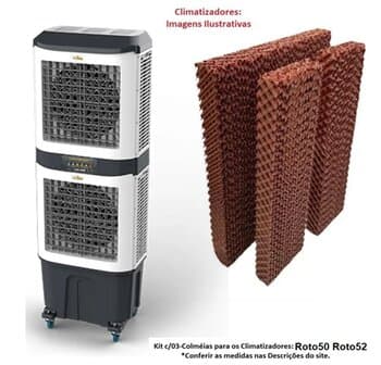 COLMEIA P/CLIMATIZADOR - E06,0X L44,0 X A/C049,0CM 1-TRAS + 2-LAT ESP.05,0X L24,0 X A/C55,0CM - KIT ROTOPLAST ROTO50 ROTO52 - UMA PARTE