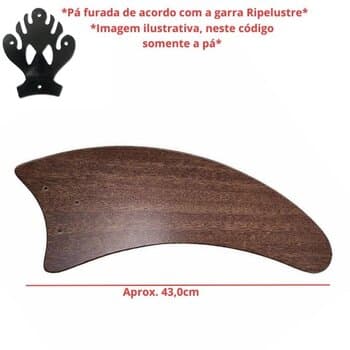PÁ HÉLICE P/VENTILADOR RIOPRELUSTRES - COR TABACO - MODELO FACAO CURVA C/FURAÇÃO P/GARRA RIOPRELUSTRES - *VENDIDA P/UNIDADE
