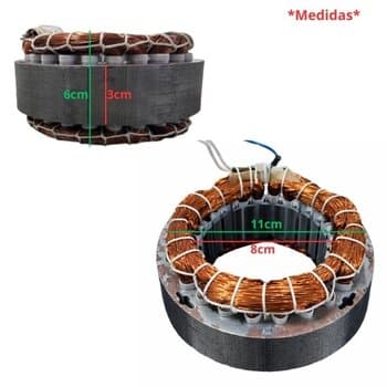 ESTATOR BOBINADO MOTOR EXAUSTOR DE 50CM LORENSID ESTATOR PARA EXAUSTORES DA MARCA LORENSID, MODELOS DE 50CM DE DIâMETRO, 220 VOLTS.