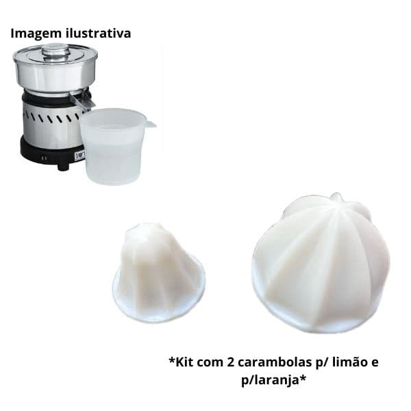 Carambola Encaixe E10,0MM Sextavado P/Espremedor de Suco TRON MASTER SUPER HIPER - Kit c/02UN 1 p/Laranja + 1 p/Limao