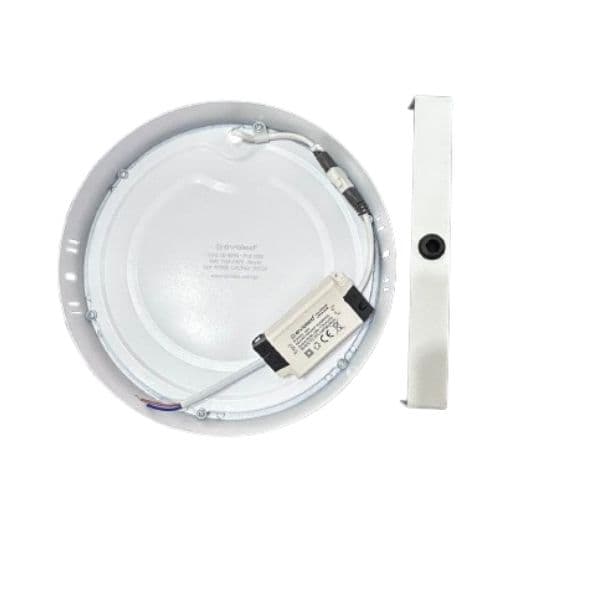 LUMINÁRIA PLAFON PAINEL LED SOBREPOR RD21,0CM P/VENTILADOR TRON BUZIOS MAX LED - 24W5500KBIV MÉDIA B/BRANCA 1350-LUMENS - foto 1 de 2