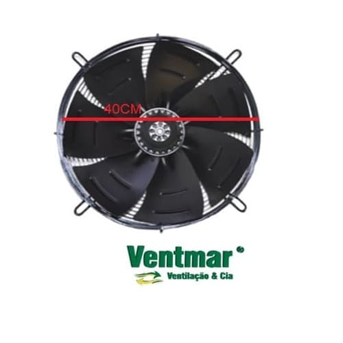EXAUSTOR/SOPRADOR DE 40CM ASAFAN MF-220V 360W VAZAO-03840M3/H 1540RPM AXIAL COOLER 7PÁS ASA4E-400BC 400MM - foto 1 de 3