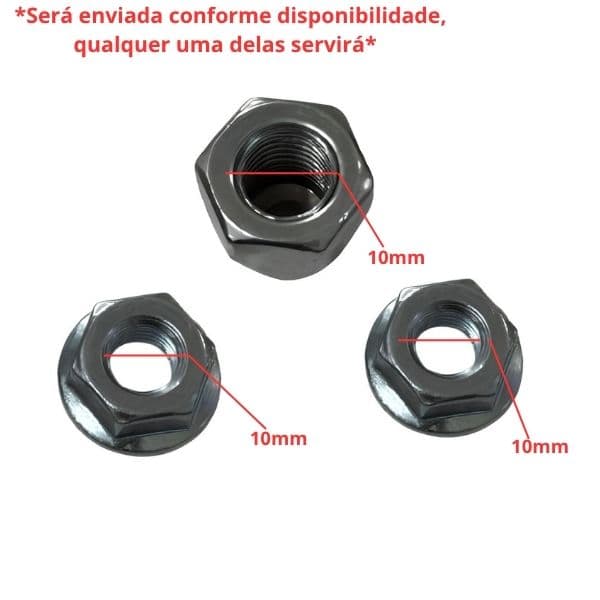 PORCA P/ FIXAR RODAS DO CLIMATIZADOR VENTISOL CLIPRO70/100 - PORCA 10,0MM C/AARRUELAS LISA+PRESSAO - foto 1 de 2