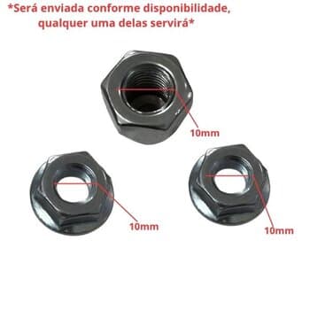 PORCA P/ FIXAR RODAS DO CLIMATIZADOR VENTISOL CLIPRO70/100 - PORCA 10,0MM C/AARRUELAS LISA+PRESSAO