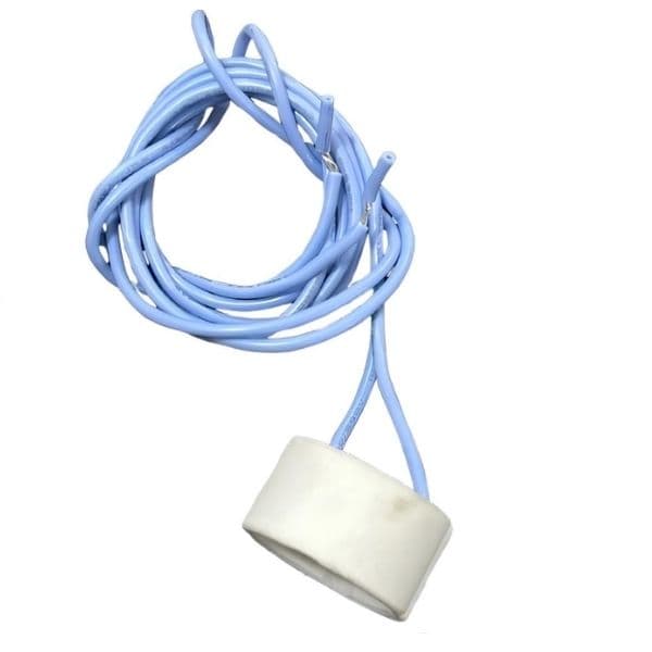 SOQUETE DE PORCELANA P/LUMINÁRIA VENTILADOR DE TETO ALISEU SLIM -*VENDIDO P/UNIDADE*- GU-10 C/FIOS AZUL 06,0MM + SEM NIPLE P/CONECTAR PLACA DE LED - foto 1 de 2