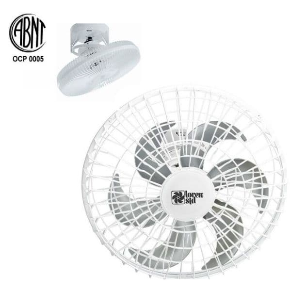 VENTILADOR DE TETO ORBITAL 50CM BIV160W06,0UF LOREN SID TURBO WIND G/PL M2 BRANCO 6PÁS - ROTACAO 360-GRAUS - SEM LUMINARIA P/AREA GOURMET