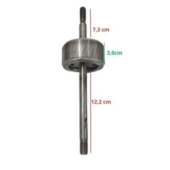 ROTOR COM EIXO VENTILADOR VENTISOL 60CM 70CM BIVOLTS 230W FALCON POWER70 STEEL - EIXO ROTOR 12MM COM 02 ROL.6201ZZ *SALDAO - USADO*