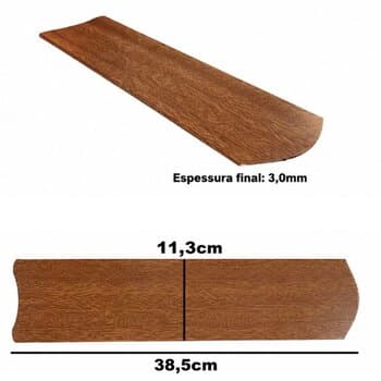PA HELICE P/VENTILADOR DE TETO VENTISOL WIND LIGHT PETALOS - *KIT-03PAS MDF COR MOGNO - *P/MONTAR USAR GARRAS/SUPORTES