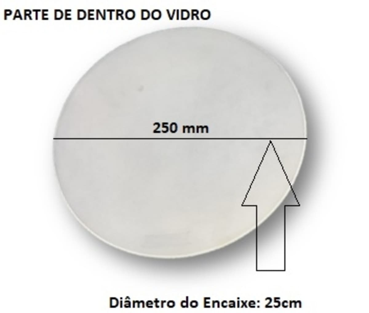GLOBO CÚPULA 25cm P/VENTILADOR RIOPRELUSTRES MAX 1005 MAX 1008 - VIDRO D.250MM FOSCO/LEITOSO - foto 1 de 2