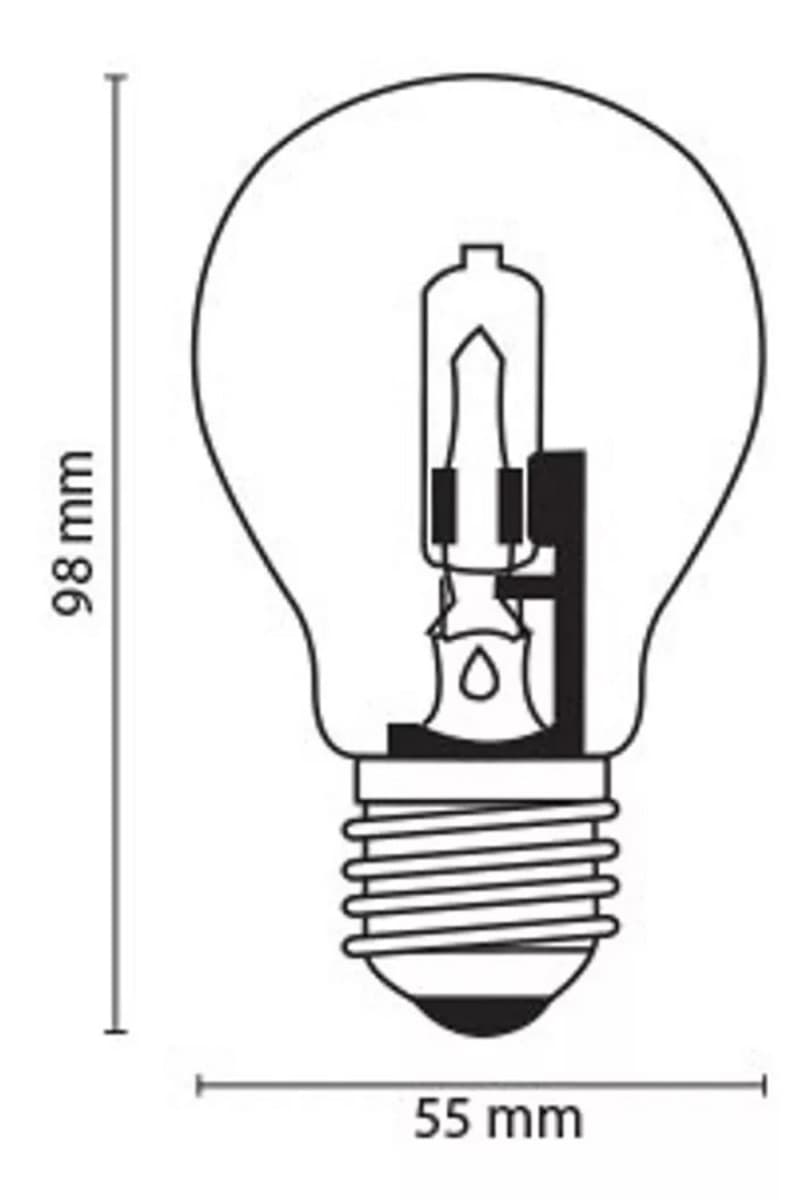 LAMPADA COMUM 110V70W P/CHURRASQUEIRAS FOGÃO GERAL - ECO HALOGENA CLARA H100 OUROLUX - foto 1 de 3