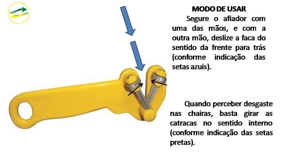 AFIADOR AMOLADOR MANUAL DOMéSTICO SUPRAKORTE AMARELO - AFIADOR AMOLADOR SUPRA KORTE - VENTMAR - foto 1 de 2