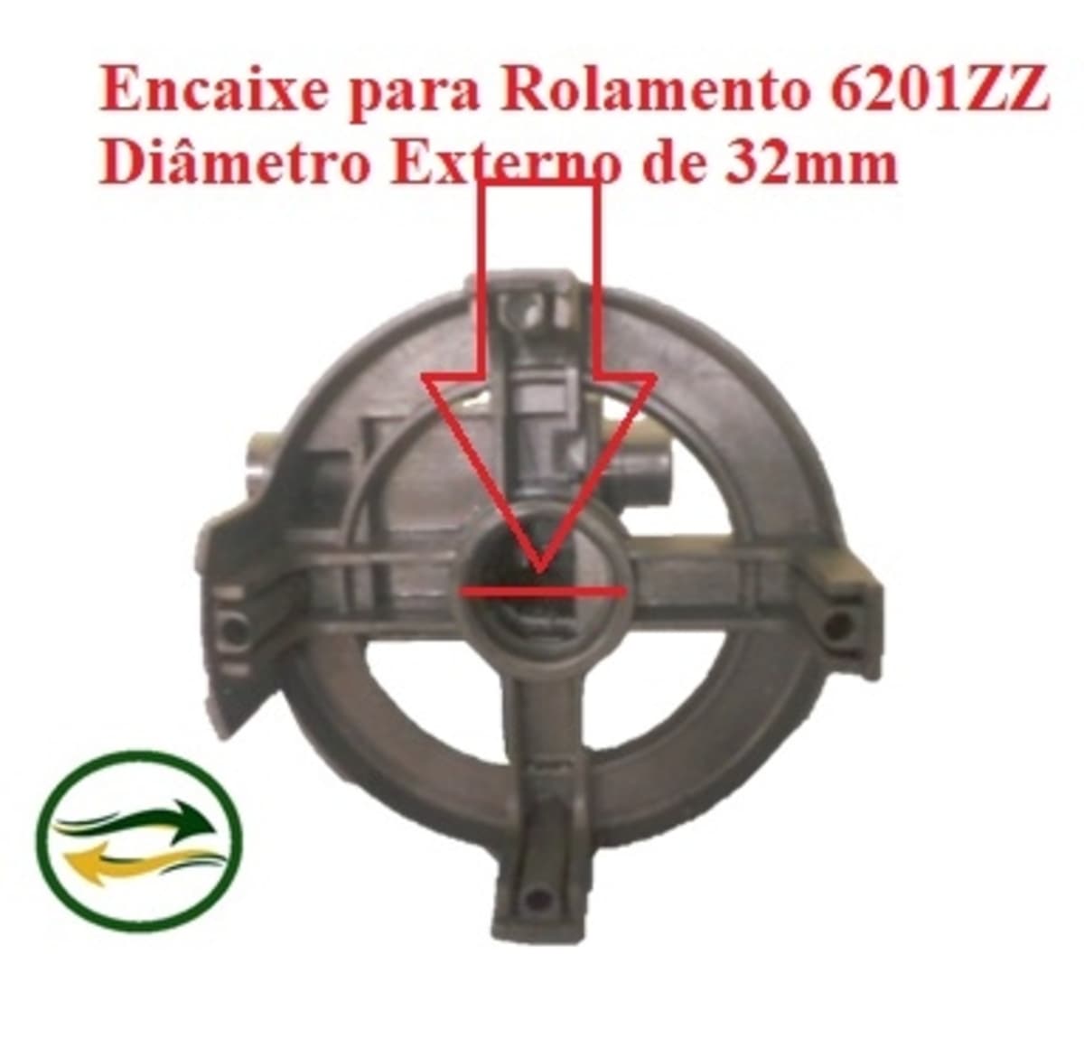 TAMPA CAMPANA DO MOTOR VENTILADOR VENTISOL 50/60CM TRASEIRA DIAM.12,6CM - C/CAIXA DE ENGRENAGEM MOD.G2 C/ENCAIXE-12,0MM P/ROL-6201 - foto 1 de 4