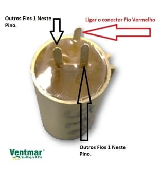 CAPACITOR 008,5UF 3/4TERMINAIS RD 440VAC - P/VENTILADOR LOREN SID BIVOLTS / VENTILADORES OSCILANTES ORBITAL 50/60CM BIVOLTS