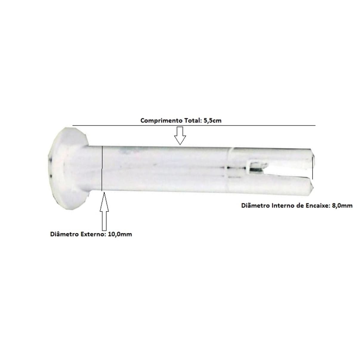 PINO PUXADOR DO OSCILANTE VENTILADOR VENTISOL BRANCO PL MODELO MX ATUAL - PINO DE 5,5CM - foto 1 de 3