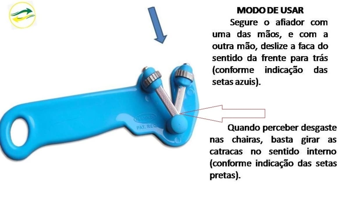 AFIADOR AMOLADOR MANUAL DOMéSTICO SUPRAKORTE AZUL - AFIADOR AMOLADOR SUPRA KORTE - VENTMAR - foto 1 de 2