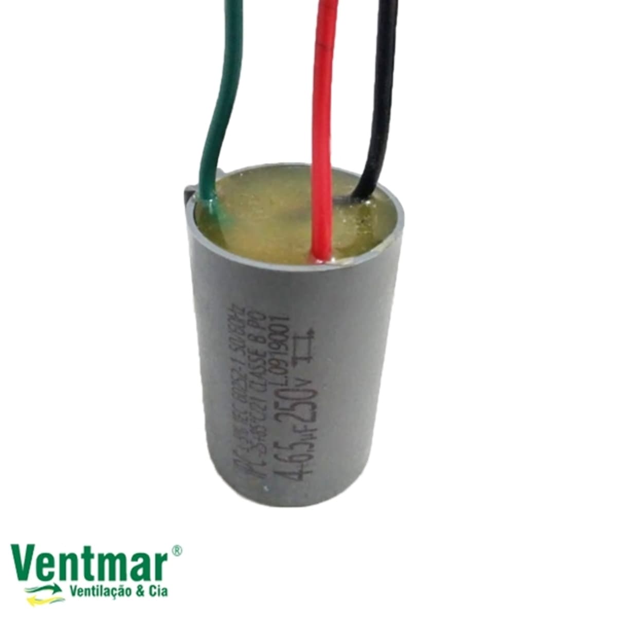 CAPACITOR 010,5UF 3FIOS 4,0+6,5MF RD 250VAC - P/VENTILADOR DE TETO VOLARE 110V - USAR C/CHAVE VOLARE DE 3VELOCIDADES 127VOLTS - foto 1 de 2