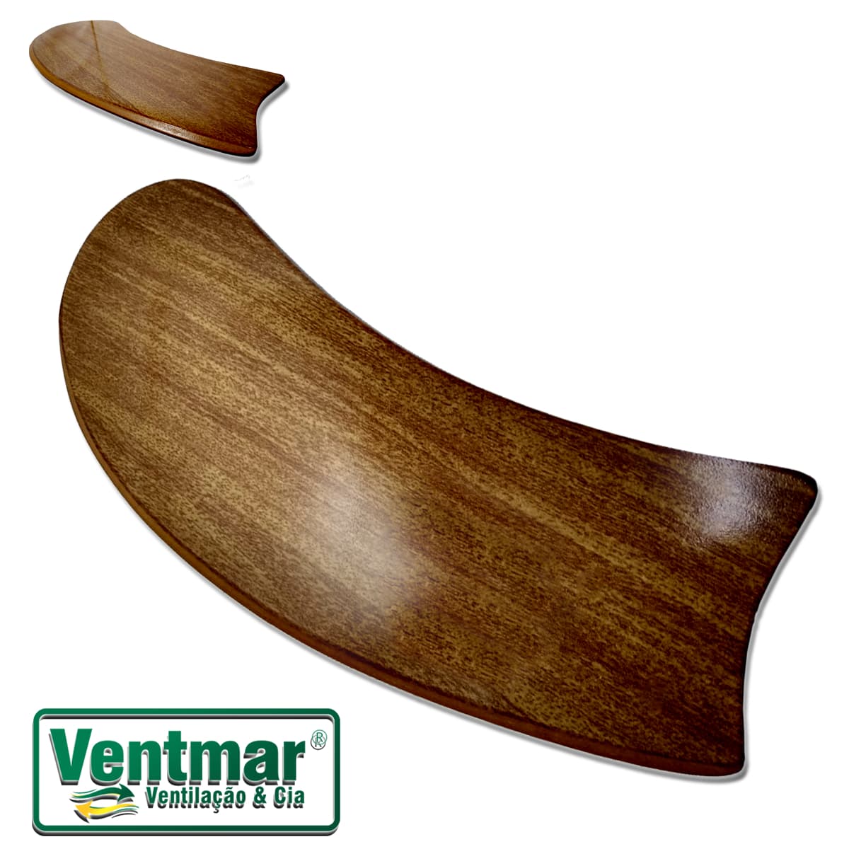PÁ HÉLICE P/VENTILADOR DE TETO - MDF ARTE MOGNO SEM FURAÇÃO MONTA EM DIVERSOS VENTILADORES VENTI-DELTA LOREN SID ARGE *VENDIDA P/UNIDADE - foto 1 de 3