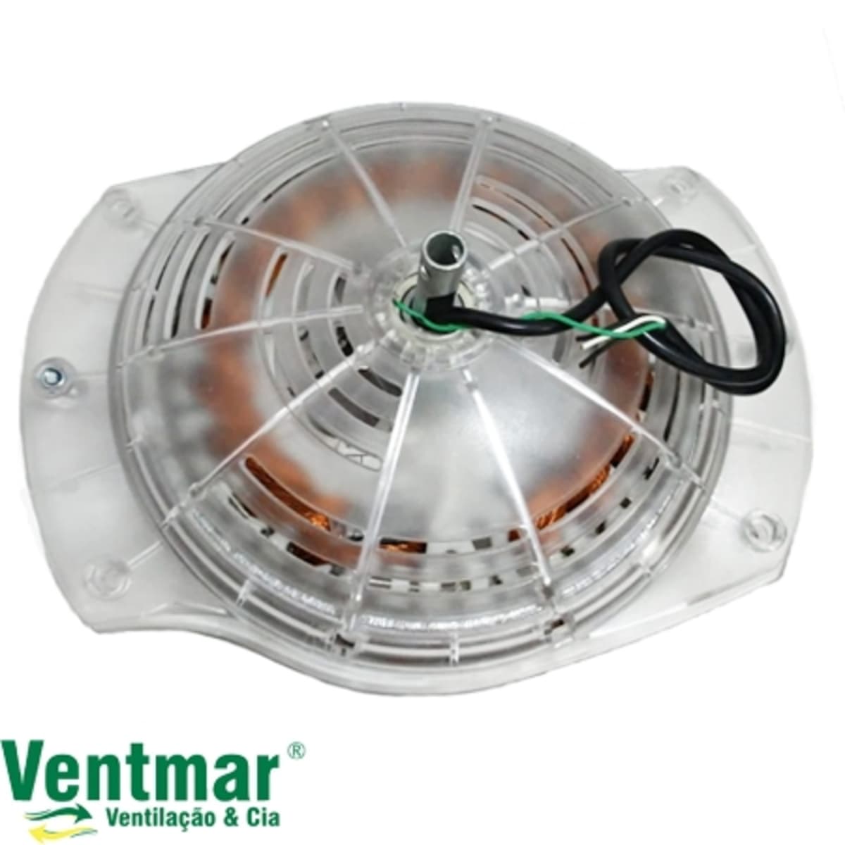 MOTOR P/VENTILADOR DE TETO SPIRIT 200 201 202 2PAS 110V09,0UF CRISTAL - MODELO 2PAS 200 201 202 COM ROSCA P/LUMINARIA - foto 1 de 2