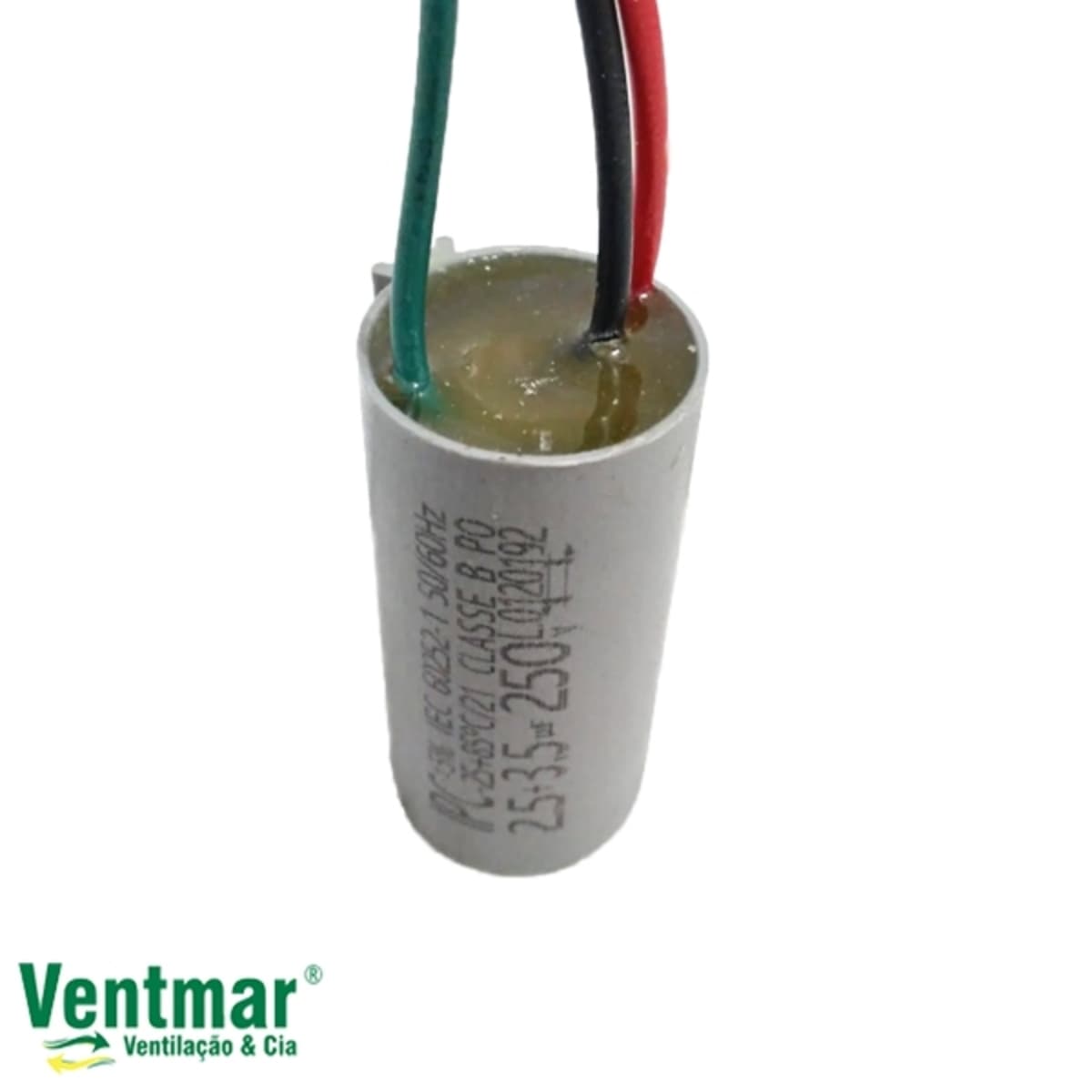 CAPACITOR 006,0UF 3FIOS 2,5+3,5MF RD 250VAC P/VENTILADOR DE TETO ARGE ECONOMIC 110VOLTS ALISEU SLIM CAPACITOR EXAUSTOR VENTI-DELTA 40CM BIV SP - foto 1 de 2