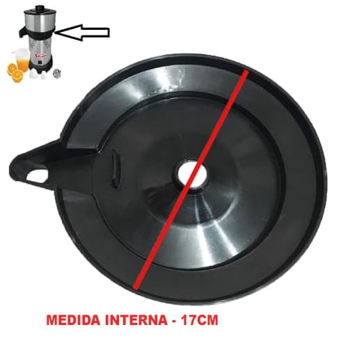 BASE PLáSTICA ESCOADOR DE SUCO DA BICA INOX ESPREMEDOR/EXTRATOR DE SUCOS VITALEX - VITA INOX PEQUENO E MéDIO - *APENAS ESCOADOR DE SUCO - foto 1 de 2