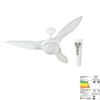 VENTILADOR DE TETO ALISEU TERRAL 110V150W BRANCO LUM.P/2-LAMP CONTROLE REMOTO 3VEL - MAIOR VENTILACAO+SILENCIOSO *CONSUMO A
